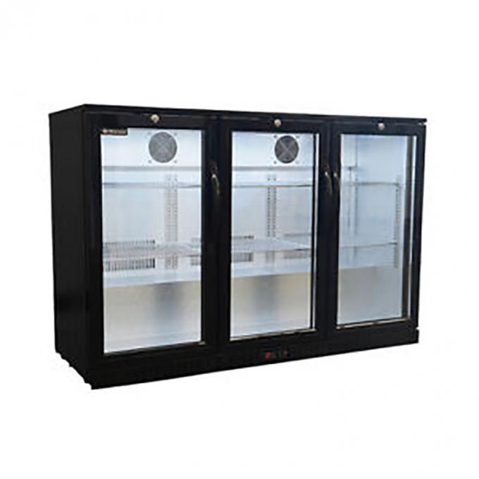 Cửa kính ba lớp 220W Tủ lạnh thương mại Tủ đông 220V 50Hz Làm mát bằng quạt 0