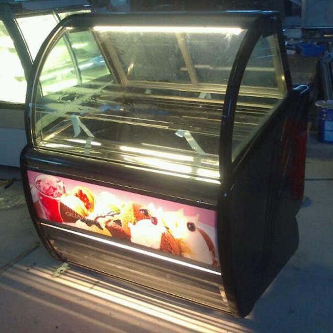 Tủ đông trưng bày kem làm mát bằng không khí 1,2m để tự phục vụ 0