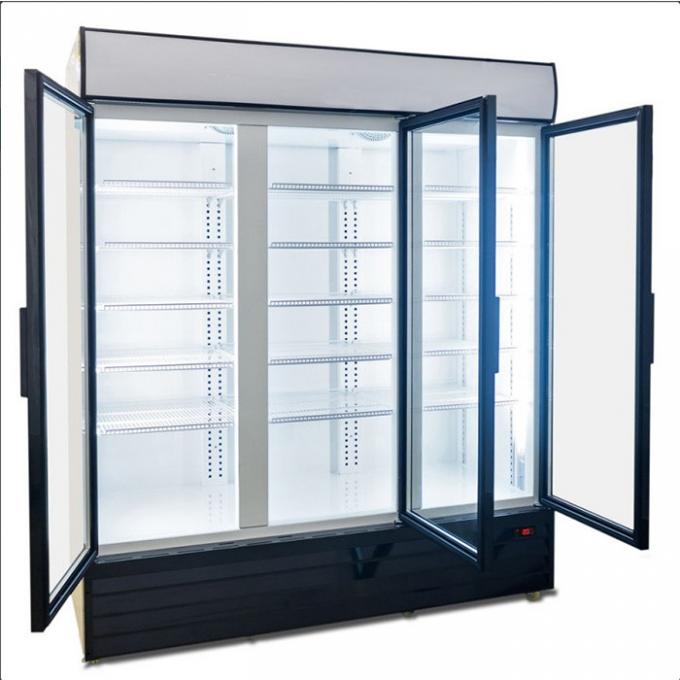 ROHS CFC Máy làm mát cửa kính thương mại miễn phí 1500L Tủ lạnh thanh cửa kính kín 0