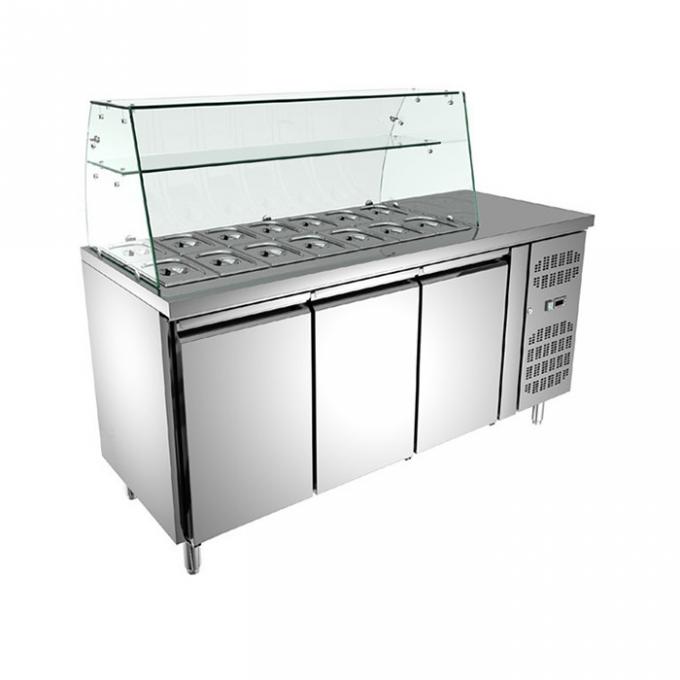 Tủ lạnh thương mại tùy chỉnh bằng thép không gỉ 304 R134A 1