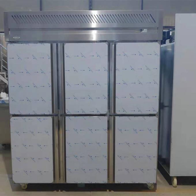 Tủ lạnh bằng thép không gỉ thương mại 880W 6 cửa 1