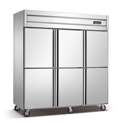 Tủ lạnh bằng thép không gỉ thương mại 880W 6 cửa