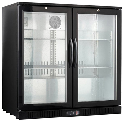 Độ sâu nông 208L Máy làm mát bên dưới cửa xoay cho nhà hàng 190W