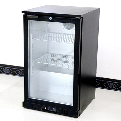 Khách sạn 108L Fan Cooling Display Bia Bar Tủ lạnh Glass Hinge Door Back Bar Cooler