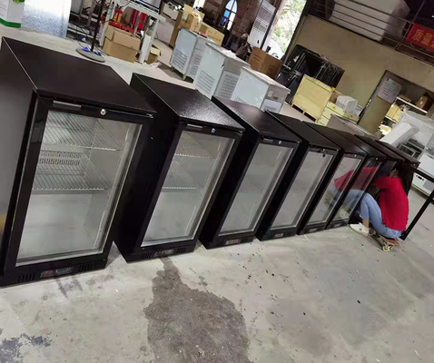 Khách sạn 108L Fan Cooling Display Bia Bar Tủ lạnh Glass Hinge Door Back Bar Cooler