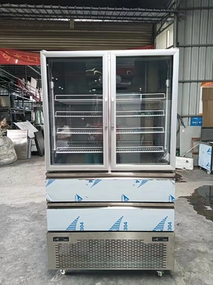 Tủ lạnh thẳng đứng 2 Cửa kính cho tủ đông 2 Kệ cho máy lạnh cho nhà bếp với 110V / 60Hz