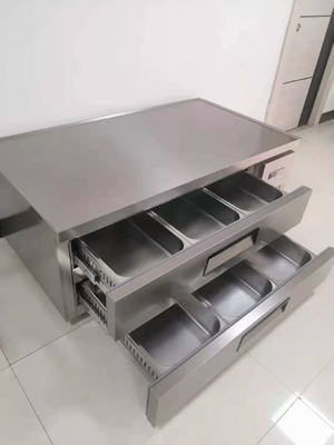 6-hộp Quán bàn Thủy thép không gỉ thương mại Quán Chiller Hộp tủ lạnh Bàn làm việc