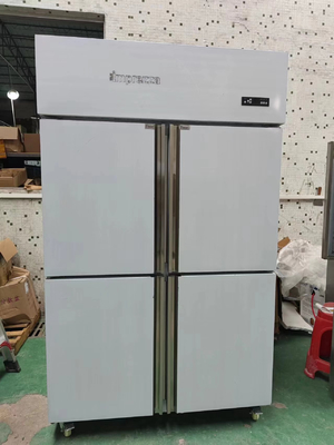 Tủ lạnh thẳng đứng thương mại cho hệ thống làm mát quạt bếp tủ lạnh thép không gỉ