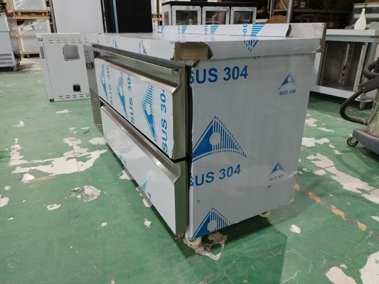 Ưu đãi Tủ lạnh thương mại 60 "tủ lạnh dưới quầy w / 2 ngăn kéo 115v 304 bạc