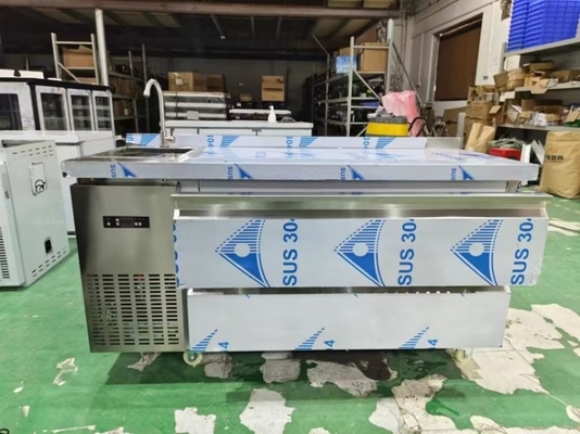 Ưu đãi Tủ lạnh thương mại 60 "tủ lạnh dưới quầy w / 2 ngăn kéo 115v 304 bạc