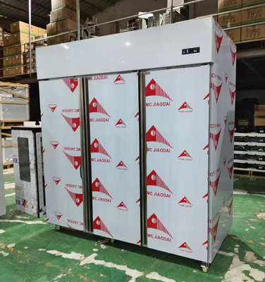 Nhà bếp thương mại Đường thẳng thắn tủ lạnh thép không gỉ 3 cửa tủ lạnh lạnh