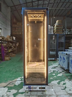 Tủ lạnh thương mại thẳng đứng đồ uống hiển thị tủ lạnh với cửa kính