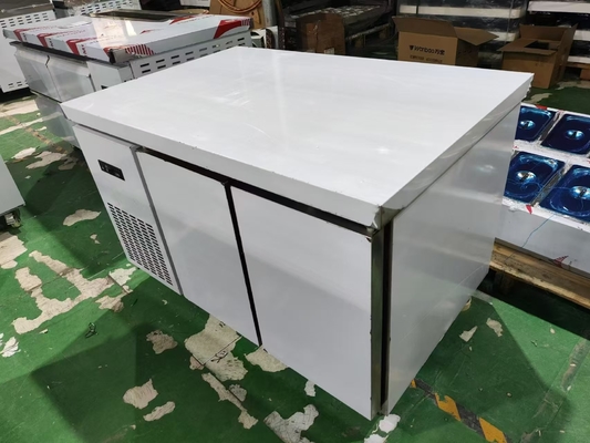 1.2M thương mại Undercounter Chiller tủ lạnh bàn làm việc cho nhà bếp Guangzhou nhà máy thép không gỉ bàn làm việc
