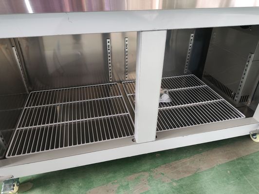 Dưới tủ lạnh quầy cho nhà hàng bàn làm việc thương mại với cửa kính