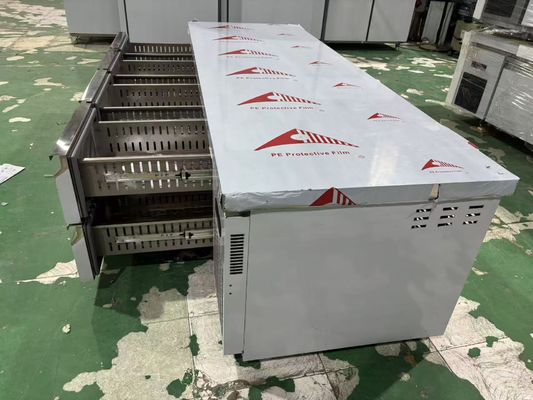 Thương mại 8-bộ kéo Quán bàn dưới quầy bếp bàn làm việc tủ lạnh
