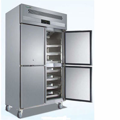 Thương mại 4 cửa đứng đông lạnh Stainless Steel Reach-in đông lạnh bánh mỳ tủ lạnh với khay