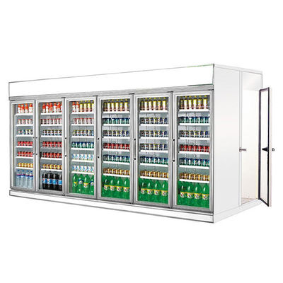 Cửa 700mm R404a Đi bộ trong Tủ đông mát để trưng bày đồ uống