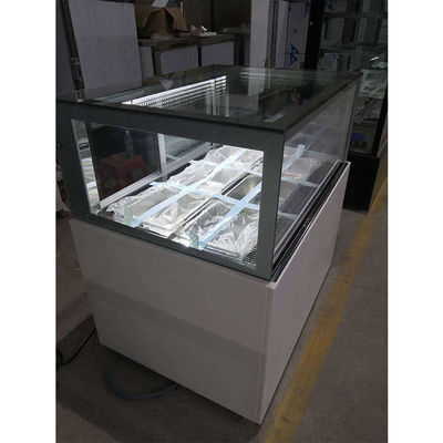 Bàn kính 4ft 3 lớp Tủ đông trưng bày kem trên cùng