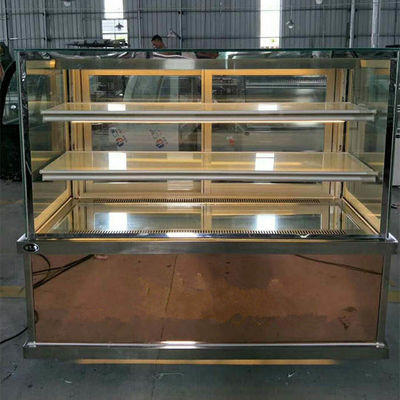 Thiết bị làm bánh thương mại 950W Tủ trưng bày bánh làm lạnh 2m 3 tầng