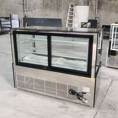 Tủ lạnh trưng bày bánh hình chữ nhật 3 tầng 5ft 860W có bánh xe