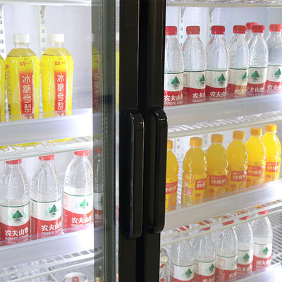 Tủ mát trưng bày cửa hàng tiện lợi 2 cửa kính màu đen 1000L