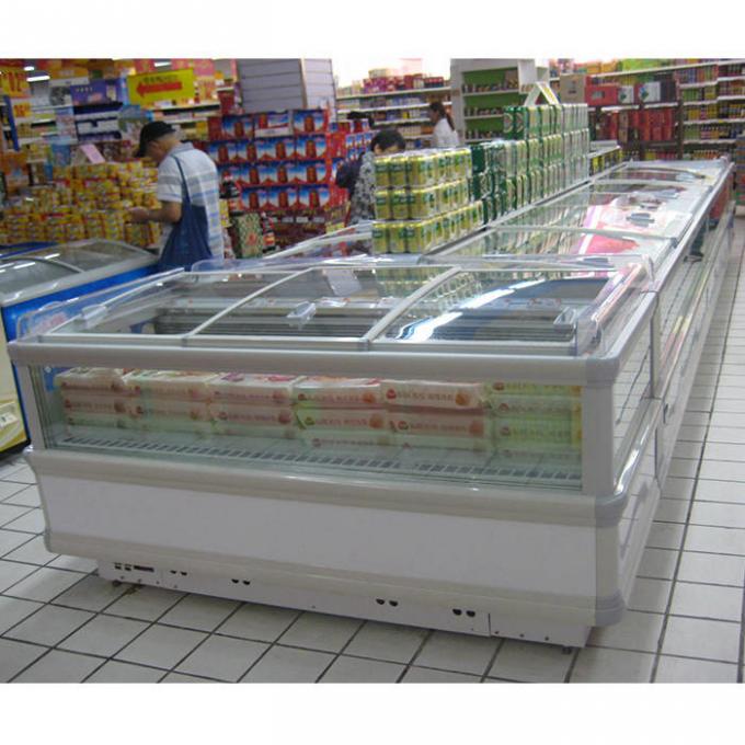 Tủ lạnh sâu thương mại mở hàng đầu để trưng bày thực phẩm đông lạnh 2
