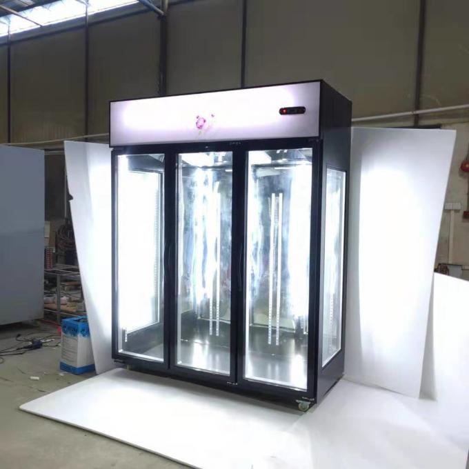 Tủ lạnh thương mại tùy chỉnh 3 cửa kính 600W 0