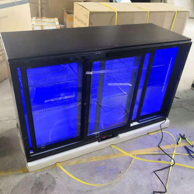 Tủ lạnh 3 cửa 330L dưới quầy bar với ánh sáng xanh 0